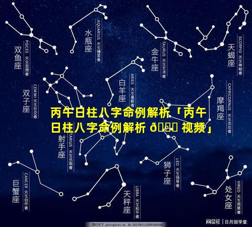 丙午日柱八字命例解析「丙午日柱八字命例解析 🐝 视频」